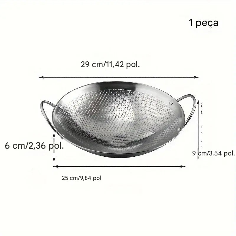 Frigideira Antiaderente Aço Inox