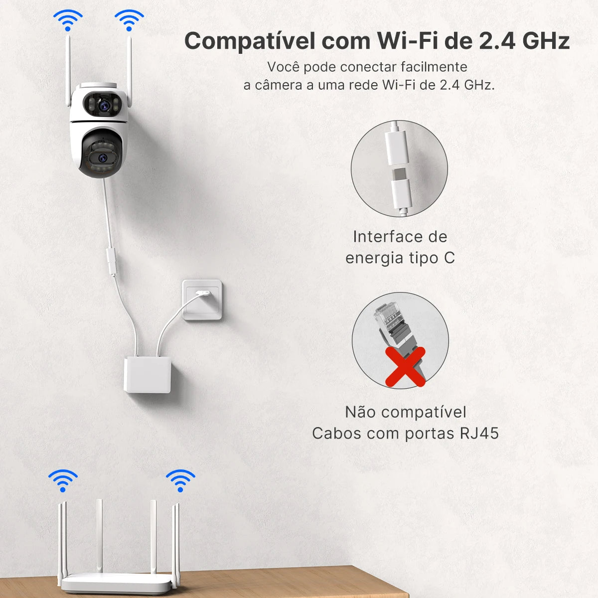 2 PCs IP Camera External PTZ WiFi Cameras Automatic Tracking Video Surveillance iCsee Security Protection