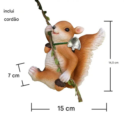 Esquilo Decorativo Para Jardim