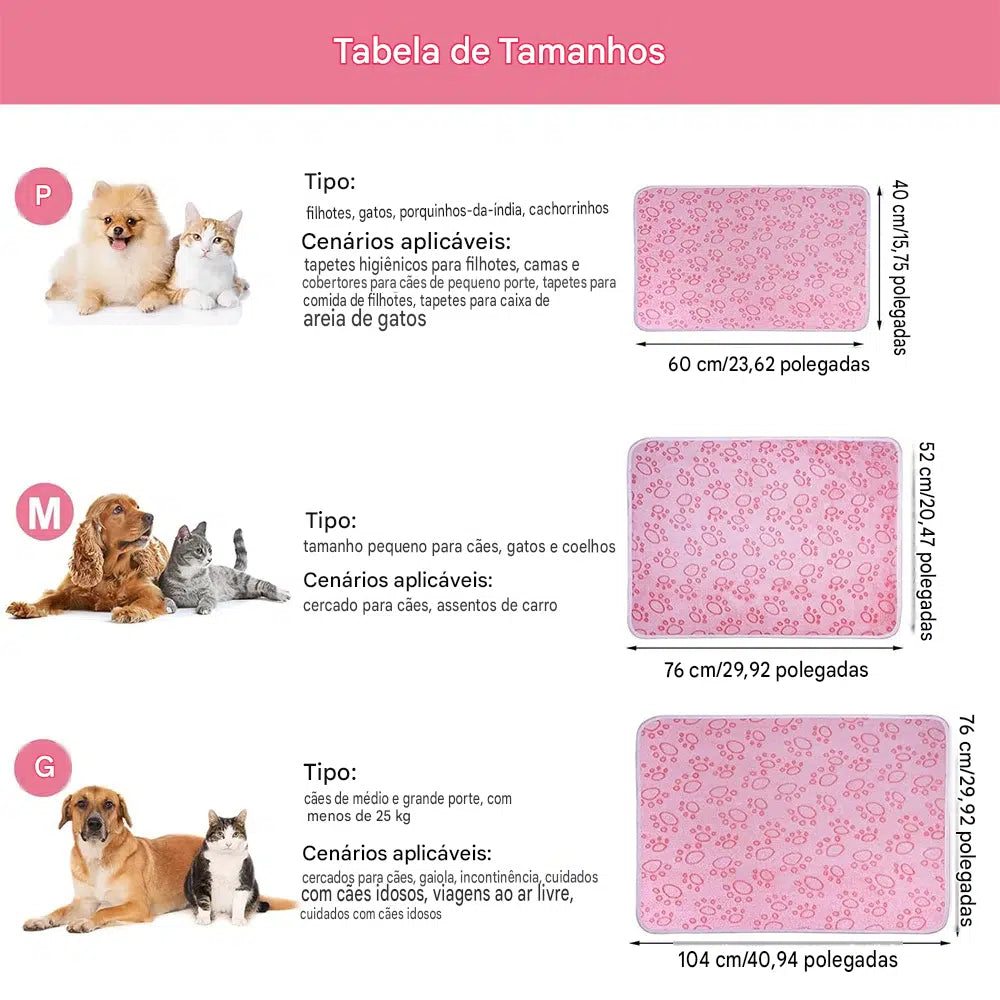 Manta Ultra Macia Patinhas para Pets