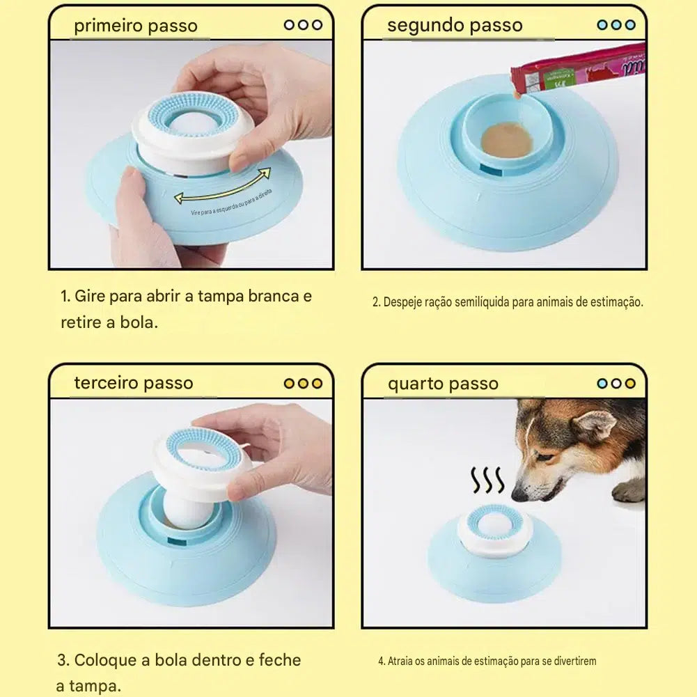 Comedouro lento interativo pet