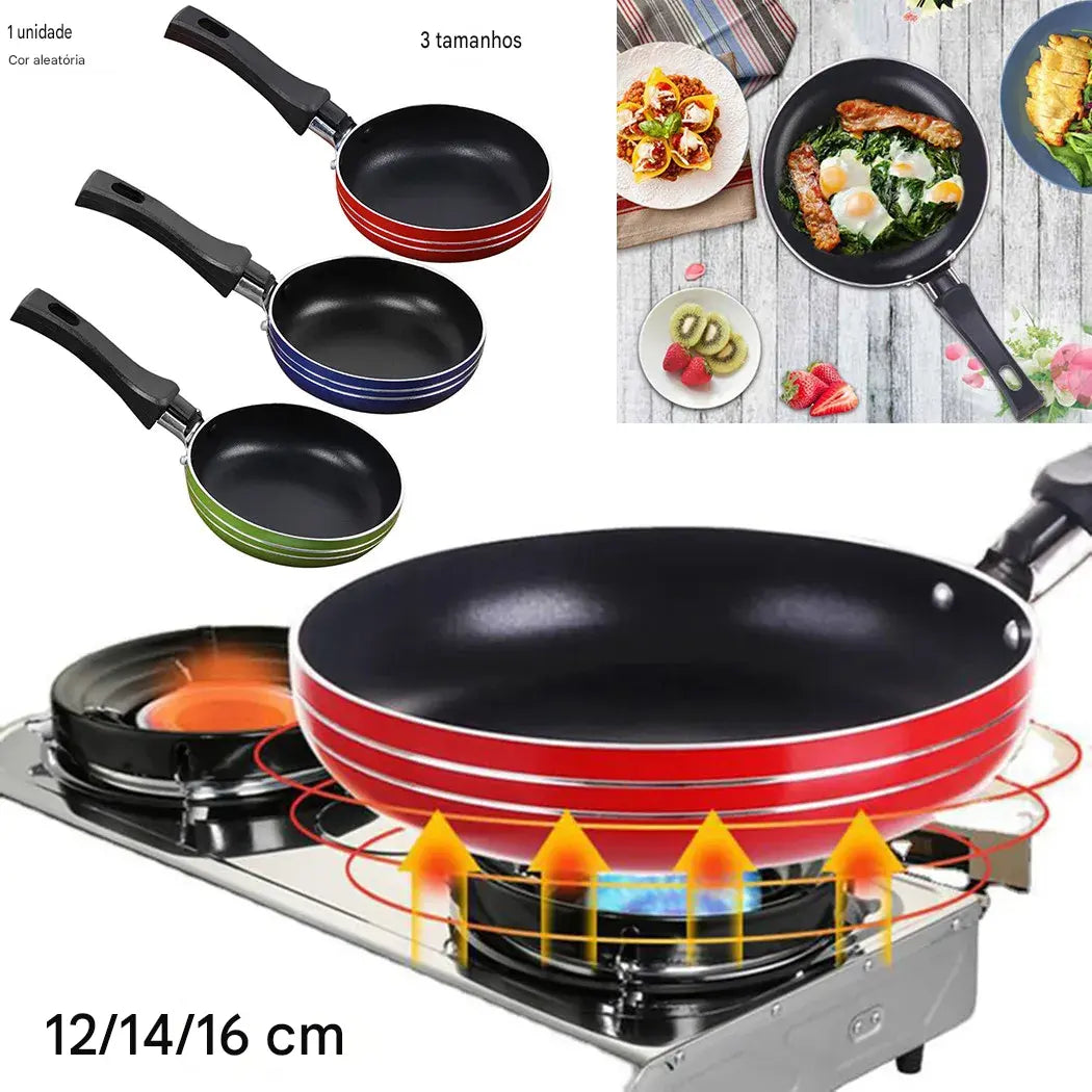 Mini Frigideira Antiaderente em Aço – 12cm, 14cm, 16cm e 18cm