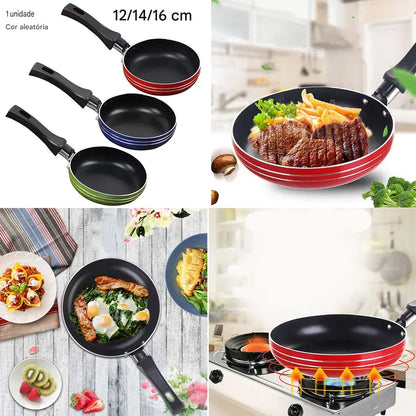 Mini Frigideira Antiaderente em Aço – 12cm, 14cm, 16cm e 18cm