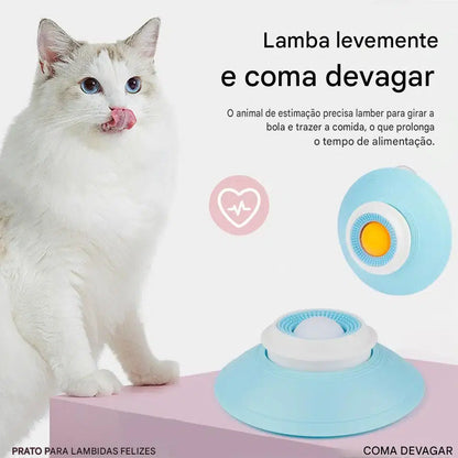 Comedouro lento interativo pet