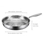 Frigideira Wok Titanium Chef em Aço Inox Antiaderente 22-30cm