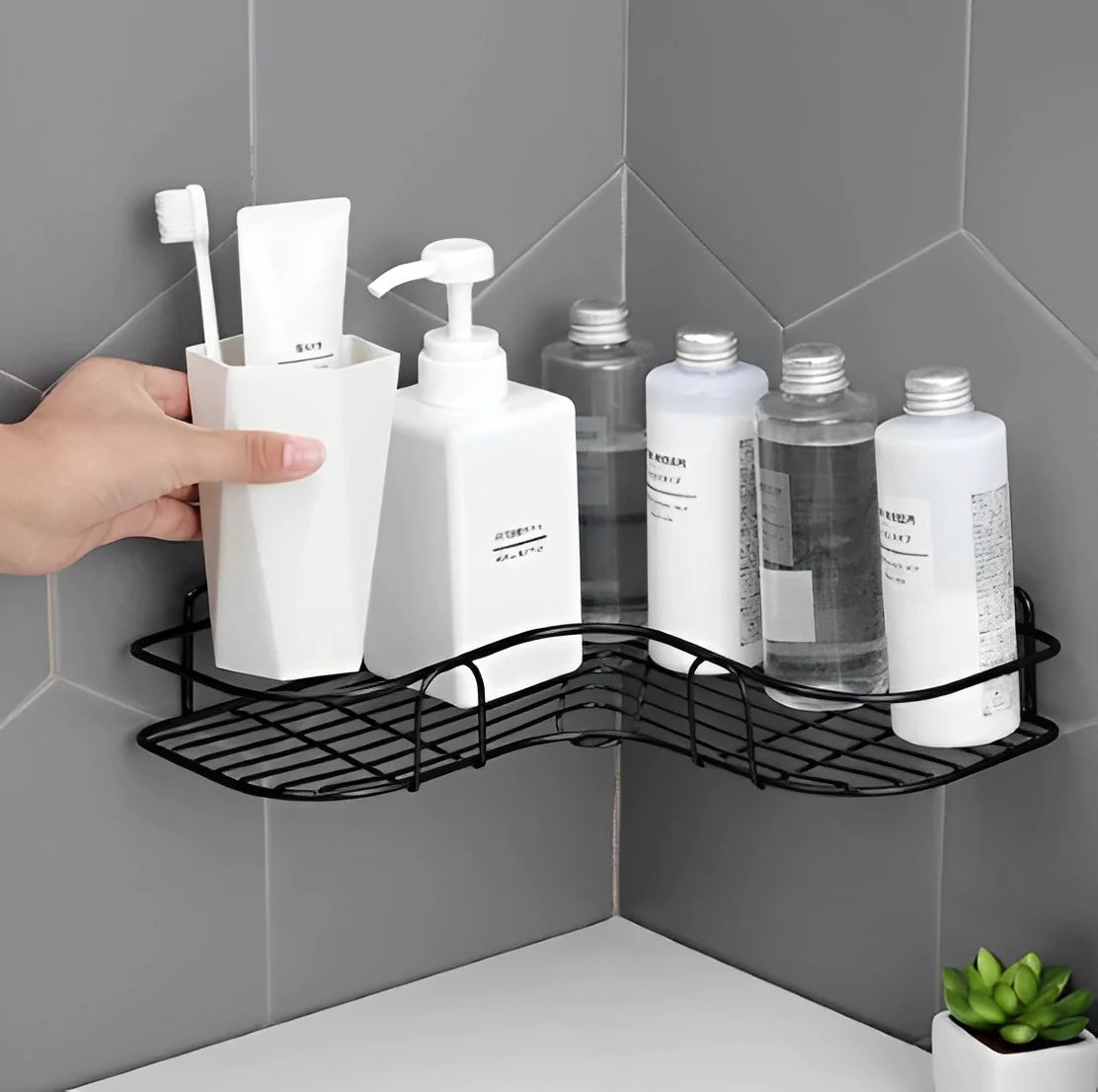 Kit 2 Prateleiras Adesivas Organizadoras para Banheiro e Cozinha