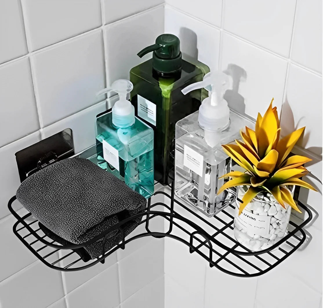 Kit 2 Prateleiras Adesivas Organizadoras para Banheiro e Cozinha