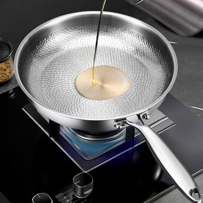Frigideira Wok Titanium Chef em Aço Inox Antiaderente 22-30cm
