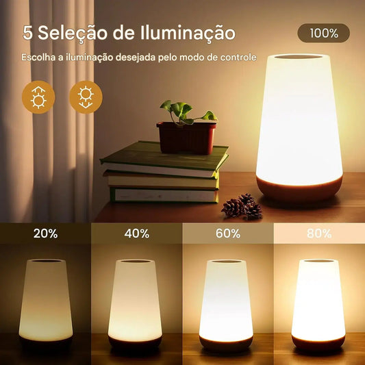 Luminária RGB Recarregável Portátil