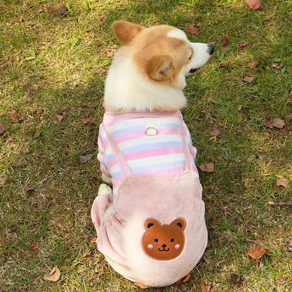 Macacão fleece quentinho pet