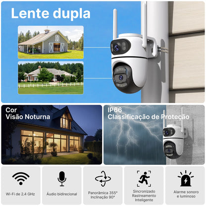2 PCs IP Camera External PTZ WiFi Cameras Automatic Tracking Video Surveillance iCsee Security Protection
