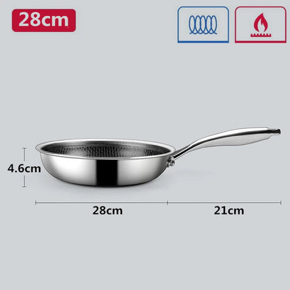 Frigideira Premium Antiaderente em Aço Inox – 20, 24 e 28cm