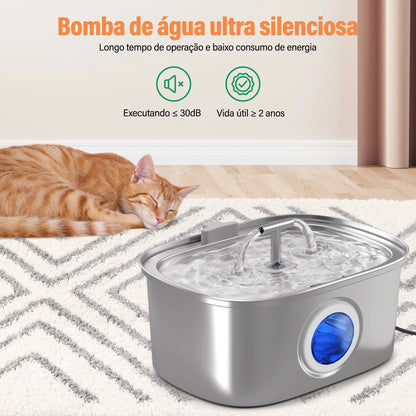 Fonte automática inox para pets