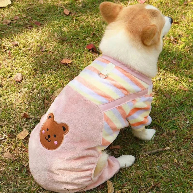 Macacão fleece quentinho pet
