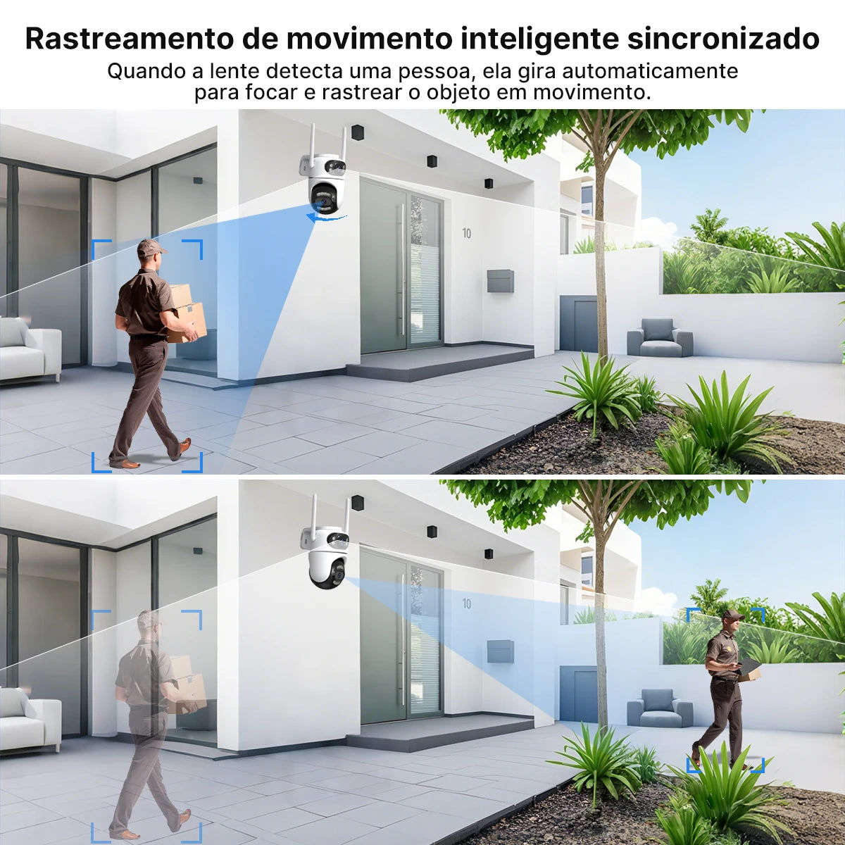 2 PCs IP Camera External PTZ WiFi Cameras Automatic Tracking Video Surveillance iCsee Security Protection