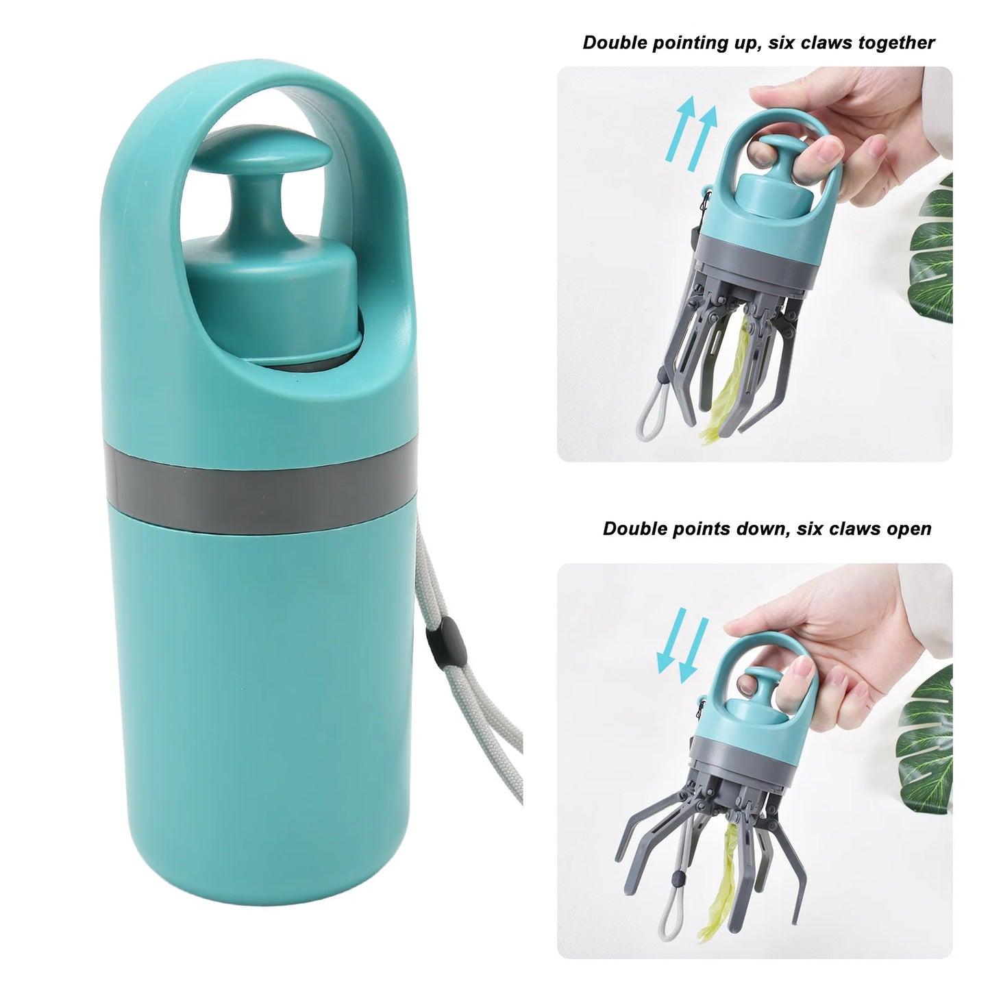 Coletor de Fezes Portátil para Pets com Dispenser de Sacolas