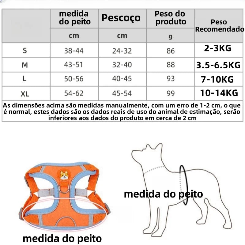Guia e Peitoral Colete