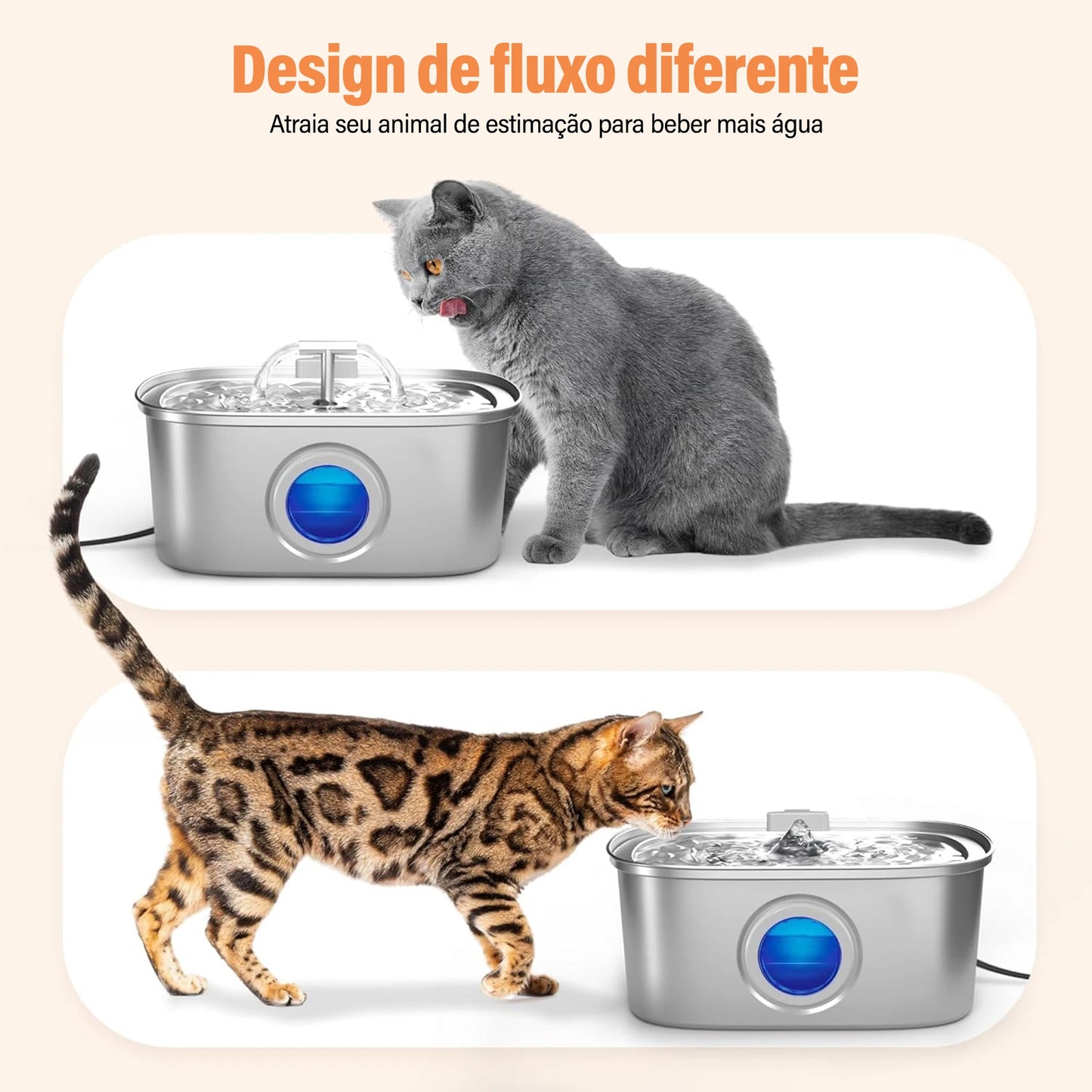 Fonte automática inox para pets