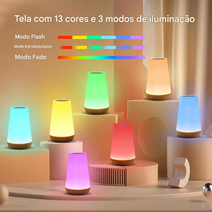 Luminária RGB Recarregável Portátil