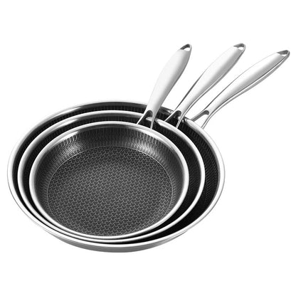 Frigideira Premium Antiaderente em Aço Inox – 20, 24 e 28cm