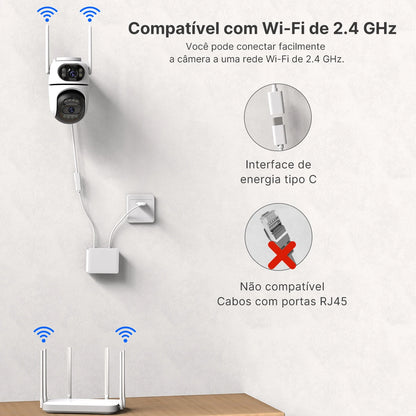 2 PCs IP Camera External PTZ WiFi Cameras Automatic Tracking Video Surveillance iCsee Security Protection