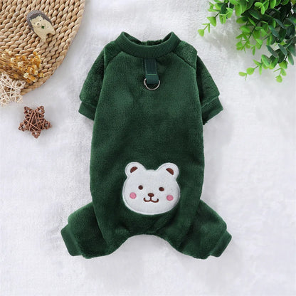 Macacão fleece quentinho pet